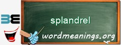 WordMeaning blackboard for splandrel